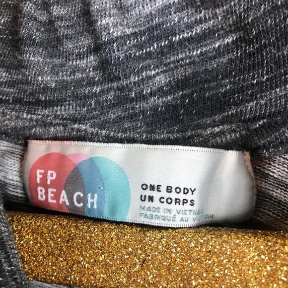 Free People Gray Beach Cowl Neck Long Sleeve Casual Boho Pullover Sweater XS/S - Picture 12 of 13